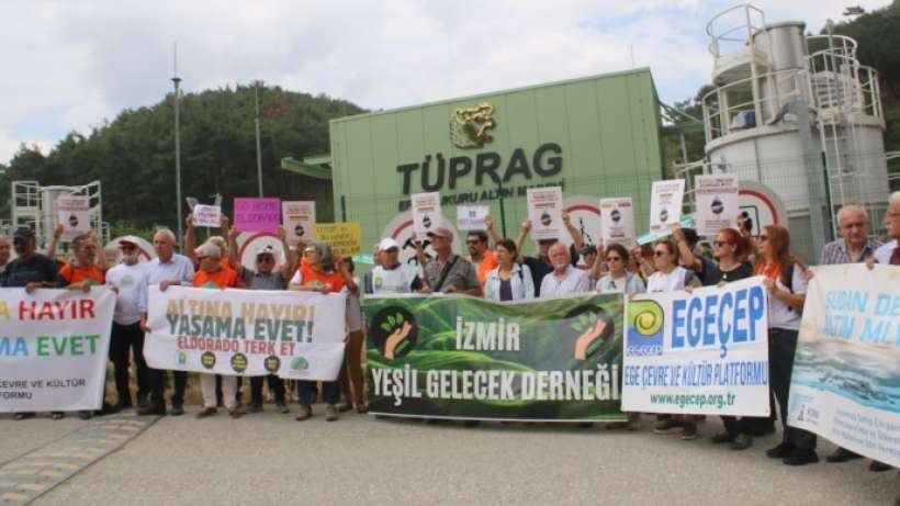 İzmir, Efemçukuru’nda altın madeni protestosu