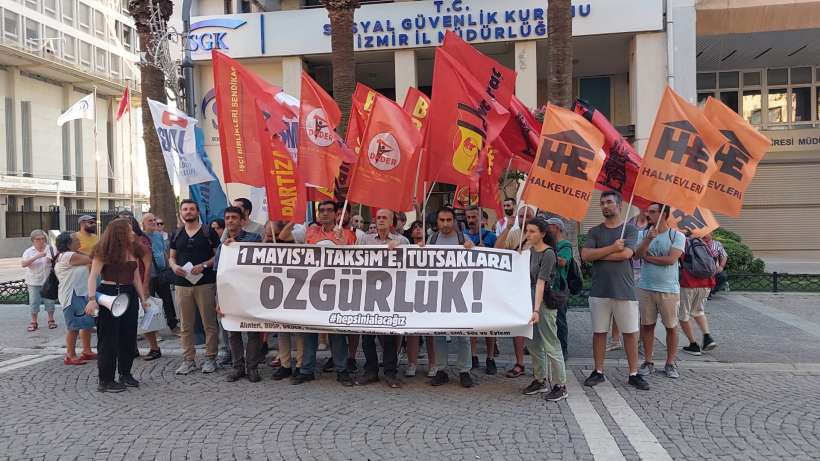 İzmirden bugün görülecek 1 Mayıs tutsakları davası için Çağlayan adliyesine çağrı