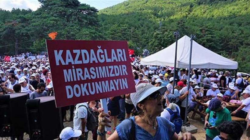 Kaz Dağlarındaki nöbet alanının boşaltılmasına 65 kurumdan tepki