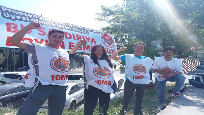 Pressanda Sendikal örgütlenme yürüttükleri için çıkarılan işçilerin direnişi sürüyor