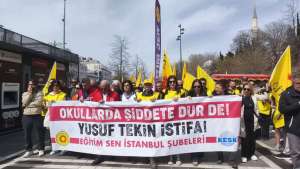 İstanbul'da "Okullarda şiddete hayır" eylemi