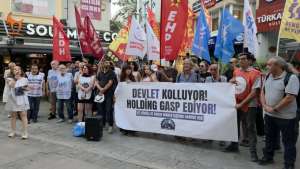 İzmir'de madencilere destek eylemi