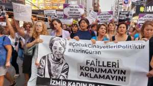 Kadınlar, İzmir'de Narin için eylem yaptı