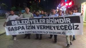 Maltepe’de yürüyüşlü kayyım protestosu