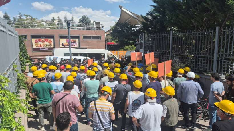 Yıldızlar SSS Holdingi protesto: Madencilere gözaltı