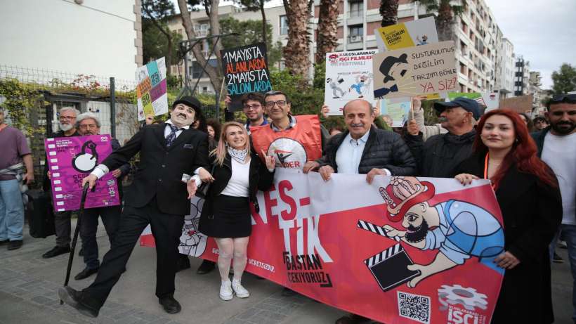 İşçi filmleri festivali başladı: İzmir’de yürüyüş